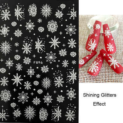 Nail Art Matrica Téli Juharlevelek Karácsonyi Színes Hópelyhek Hát Ragasztó Körömmatricák Dekoráció Köröm Tippekhez Szépség