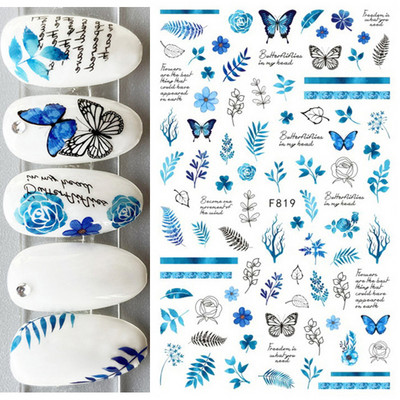 Nail Art Matrica Téli Juharlevelek Karácsonyi Színes Hópelyhek Hát Ragasztó Körömmatricák Dekoráció Köröm Tippekhez Szépség