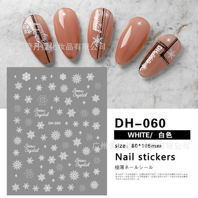 Nail Art Matrica Téli Juharlevelek Karácsonyi Színes Hópelyhek Hát Ragasztó Körömmatricák Dekoráció Köröm Tippekhez Szépség