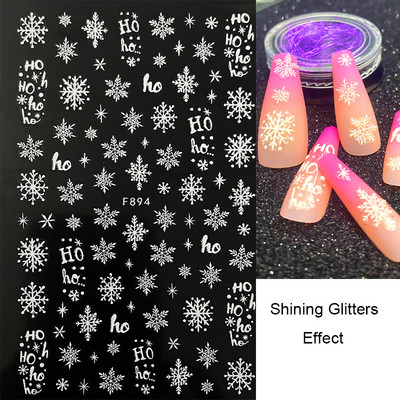 Nail Art Matrica Téli Juharlevelek Karácsonyi Színes Hópelyhek Hát Ragasztó Körömmatricák Dekoráció Köröm Tippekhez Szépség