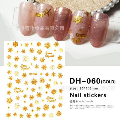 Nail Art Matrica Téli Juharlevelek Karácsonyi Színes Hópelyhek Hát Ragasztó Körömmatricák Dekoráció Köröm Tippekhez Szépség