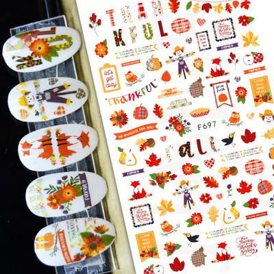 Nail Art Matrica Téli Juharlevelek Karácsonyi Színes Hópelyhek Hát Ragasztó Körömmatricák Dekoráció Köröm Tippekhez Szépség