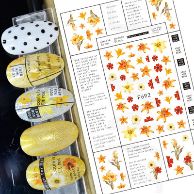 Nail Art Matrica Téli Juharlevelek Karácsonyi Színes Hópelyhek Hát Ragasztó Körömmatricák Dekoráció Köröm Tippekhez Szépség