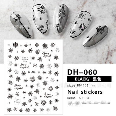 Nail Art Matrica Téli Juharlevelek Karácsonyi Színes Hópelyhek Hát Ragasztó Körömmatricák Dekoráció Köröm Tippekhez Szépség