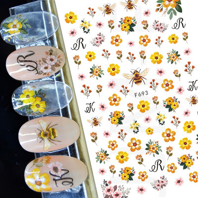 Nail Art Matrica Téli Juharlevelek Karácsonyi Színes Hópelyhek Hát Ragasztó Körömmatricák Dekoráció Köröm Tippekhez Szépség