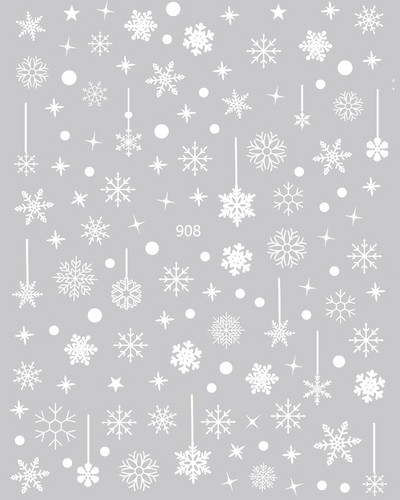 Nail Art Matrica Téli Juharlevelek Karácsonyi Színes Hópelyhek Hát Ragasztó Körömmatricák Dekoráció Köröm Tippekhez Szépség