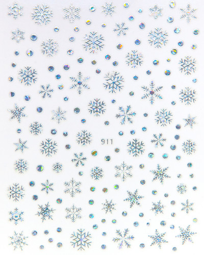 Nail Art Matrica Téli Juharlevelek Karácsonyi Színes Hópelyhek Hát Ragasztó Körömmatricák Dekoráció Köröm Tippekhez Szépség