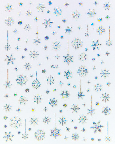 Nail Art Matrica Téli Juharlevelek Karácsonyi Színes Hópelyhek Hát Ragasztó Körömmatricák Dekoráció Köröm Tippekhez Szépség