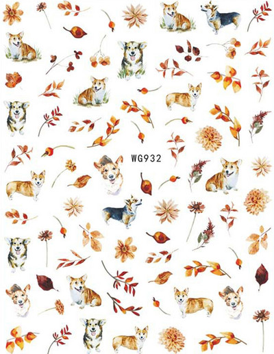 Nail Art Matrica Téli Juharlevelek Karácsonyi Színes Hópelyhek Hát Ragasztó Körömmatricák Dekoráció Köröm Tippekhez Szépség