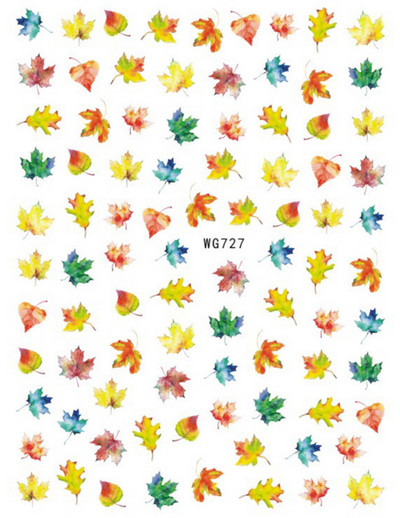 Nail Art Matrica Téli Juharlevelek Karácsonyi Színes Hópelyhek Hát Ragasztó Körömmatricák Dekoráció Köröm Tippekhez Szépség