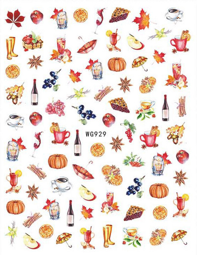 Nail Art Matrica Téli Juharlevelek Karácsonyi Színes Hópelyhek Hát Ragasztó Körömmatricák Dekoráció Köröm Tippekhez Szépség