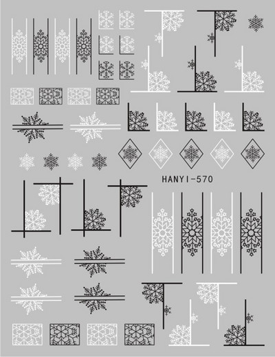 Nail Art Matrica Téli Juharlevelek Karácsonyi Színes Hópelyhek Hát Ragasztó Körömmatricák Dekoráció Köröm Tippekhez Szépség