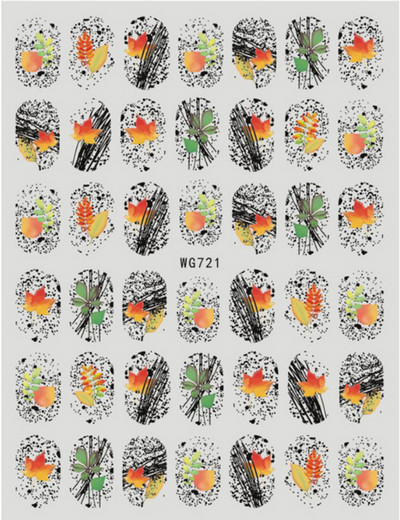 Nail Art Matrica Téli Juharlevelek Karácsonyi Színes Hópelyhek Hát Ragasztó Körömmatricák Dekoráció Köröm Tippekhez Szépség