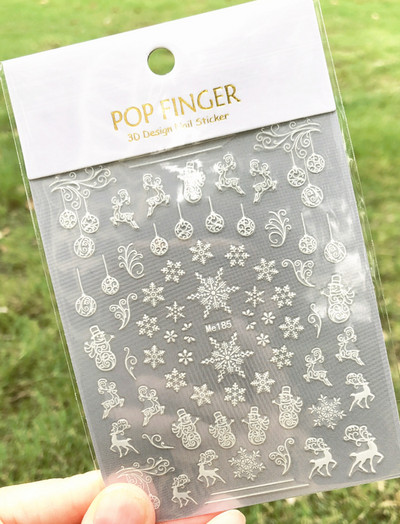 Nail Art Matrica Téli Juharlevelek Karácsonyi Színes Hópelyhek Hát Ragasztó Körömmatricák Dekoráció Köröm Tippekhez Szépség