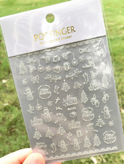 Nail Art Matrica Téli Juharlevelek Karácsonyi Színes Hópelyhek Hát Ragasztó Körömmatricák Dekoráció Köröm Tippekhez Szépség