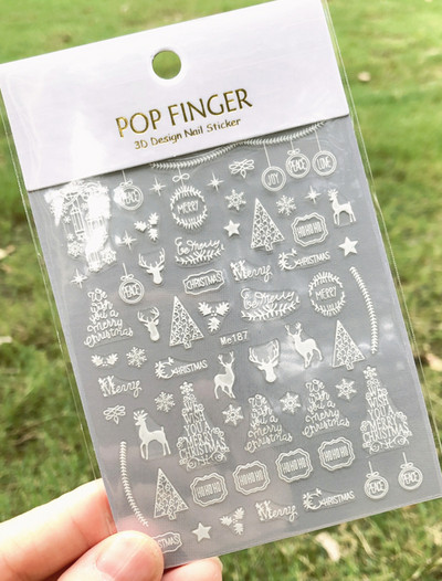 Nail Art Matrica Téli Juharlevelek Karácsonyi Színes Hópelyhek Hát Ragasztó Körömmatricák Dekoráció Köröm Tippekhez Szépség