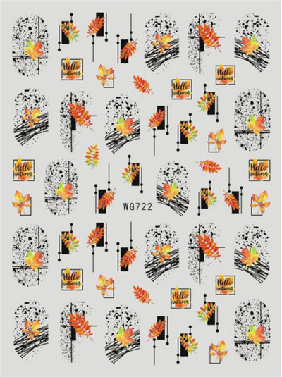 Nail Art Matrica Téli Juharlevelek Karácsonyi Színes Hópelyhek Hát Ragasztó Körömmatricák Dekoráció Köröm Tippekhez Szépség