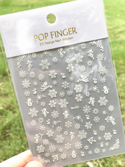 Nail Art Matrica Téli Juharlevelek Karácsonyi Színes Hópelyhek Hát Ragasztó Körömmatricák Dekoráció Köröm Tippekhez Szépség