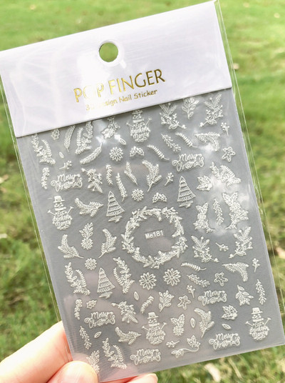 Nail Art Matrica Téli Juharlevelek Karácsonyi Színes Hópelyhek Hát Ragasztó Körömmatricák Dekoráció Köröm Tippekhez Szépség