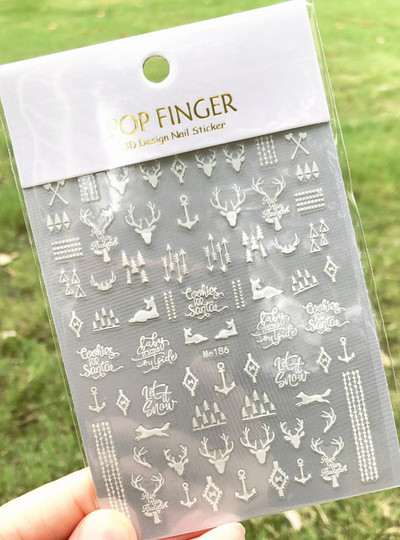 Nail Art Matrica Téli Juharlevelek Karácsonyi Színes Hópelyhek Hát Ragasztó Körömmatricák Dekoráció Köröm Tippekhez Szépség