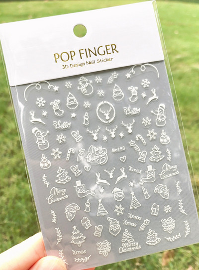 Nail Art Matrica Téli Juharlevelek Karácsonyi Színes Hópelyhek Hát Ragasztó Körömmatricák Dekoráció Köröm Tippekhez Szépség