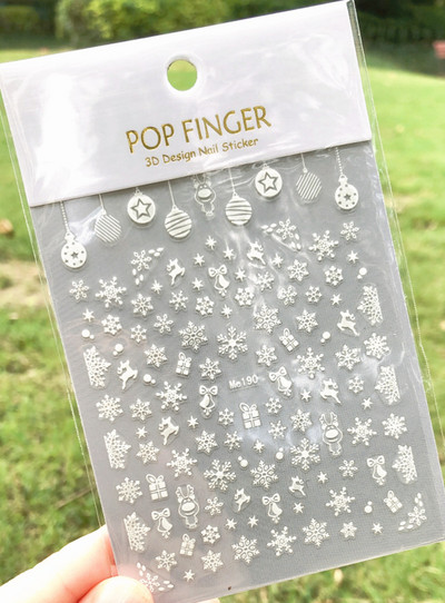 Nail Art Matrica Téli Juharlevelek Karácsonyi Színes Hópelyhek Hát Ragasztó Körömmatricák Dekoráció Köröm Tippekhez Szépség