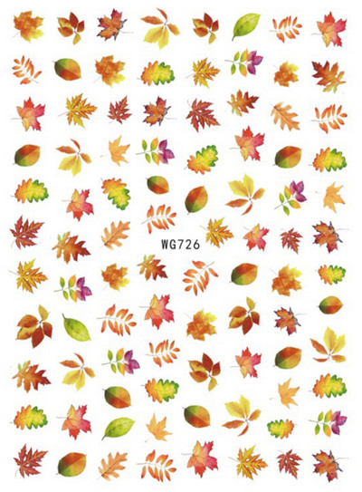 Nail Art Matrica Téli Juharlevelek Karácsonyi Színes Hópelyhek Hát Ragasztó Körömmatricák Dekoráció Köröm Tippekhez Szépség