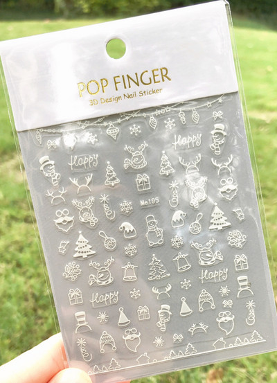 Nail Art Matrica Téli Juharlevelek Karácsonyi Színes Hópelyhek Hát Ragasztó Körömmatricák Dekoráció Köröm Tippekhez Szépség