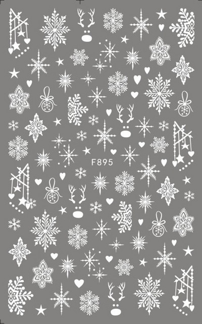 Nail Art Matrica Téli Juharlevelek Karácsonyi Színes Hópelyhek Hát Ragasztó Körömmatricák Dekoráció Köröm Tippekhez Szépség