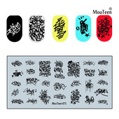 2022 Új Graffiti Art körömbélyegző lemezek Graffiti falbélyegző lemez fali körömdíszítés sablonok #073