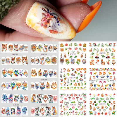 3D Rose Design Víz Körömmatricák Rózsaszín Lila Virágok Matricák Tavaszi művészet Teljesen fedő körömpakolások Francia manikűr tippek GLJF169-180