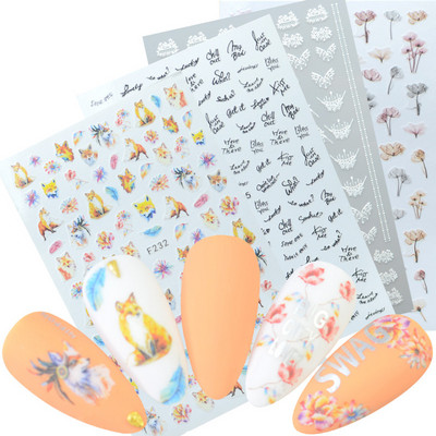 Egyszarvú szivárvány szív csillag Hold keverék minták öntapadó matrica körmökhöz 3D dombornyomott matrica manikűr dekorációk