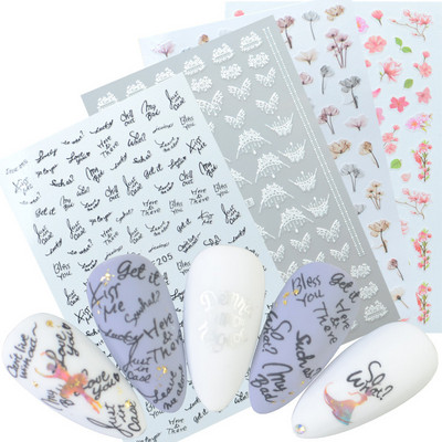 Egyszarvú szivárvány szív csillag Hold keverék minták öntapadó matrica körmökhöz 3D dombornyomott matrica manikűr dekorációk