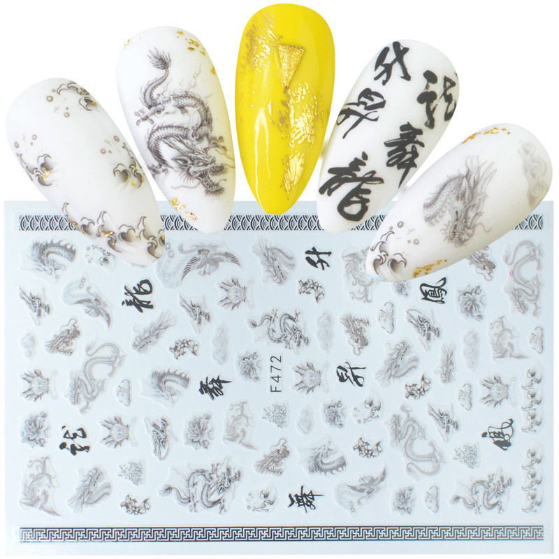 Egyszarvú szivárvány szív csillag Hold keverék minták öntapadó matrica körmökhöz 3D dombornyomott matrica manikűr dekorációk