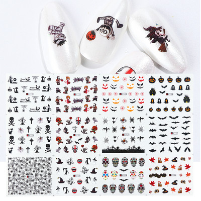 12db Hedgehog Animal Köröm Víz matricák Fenyőtobozok Arany Őszi Design Akvarell Téli Manikűr Transzfer csúszkák JIBN1681-1692