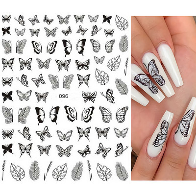 Nail Art Matricák Geometrikus francia betűk Üzenetek Vissza Ragasztó Körömmatricák Ideiglenes tetoválások Köröm Tippekhez Szépség