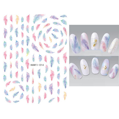 Nail Art Matricák Geometrikus francia betűk Üzenetek Vissza Ragasztó Körömmatricák Ideiglenes tetoválások Köröm Tippekhez Szépség