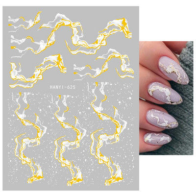 Nail Art Matricák Geometrikus francia betűk Üzenetek Vissza Ragasztó Körömmatricák Ideiglenes tetoválások Köröm Tippekhez Szépség