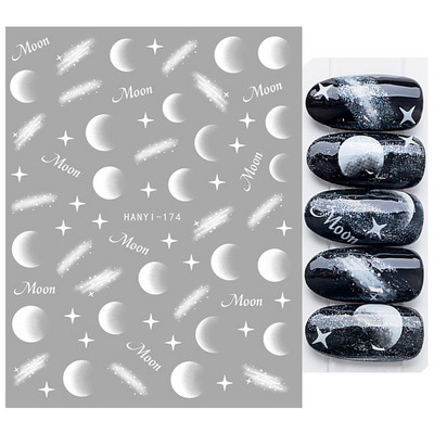 Nail Art Matricák Geometrikus francia betűk Üzenetek Vissza Ragasztó Körömmatricák Ideiglenes tetoválások Köröm Tippekhez Szépség