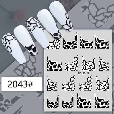 Nail Art Matricák Geometrikus francia betűk Üzenetek Vissza Ragasztó Körömmatricák Ideiglenes tetoválások Köröm Tippekhez Szépség