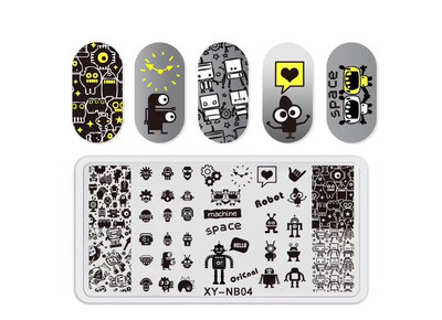 12*6 cm-es körömbélyegző lemezek szív macskaszám betűk fesztiválmintás körömdíszítő lemezek körömnyomó stencilsablonok