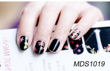 16 Tips Nail Polish Strips DIY αδιάβροχα περιτυλίγματα νυχιών Cartoons Leopard Nail Art Stickers Patch για γυναίκες μανικιούρ για την ημέρα του Αγίου Βαλεντίνου