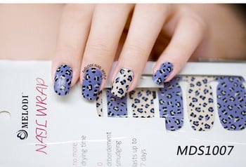 16 Tips Nail Polish Strips DIY αδιάβροχα περιτυλίγματα νυχιών Cartoons Leopard Nail Art Stickers Patch για γυναίκες μανικιούρ για την ημέρα του Αγίου Βαλεντίνου