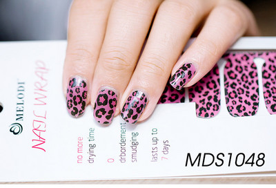 16 Tips Körömlakk csíkok Barkácsolás Vízálló körömpakolások Rajzfilmek Leopárd körömmatricák tapasz nőknek Valentin napi manikűr