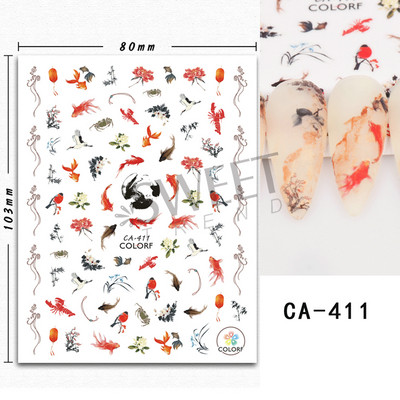 3D Akvarell Virág Körömmatricák Virágos geometriai vonalak Csillogó Levél Pillangó Tavaszi köröm dekor Gél Lakk Manikűr tippek BEJO