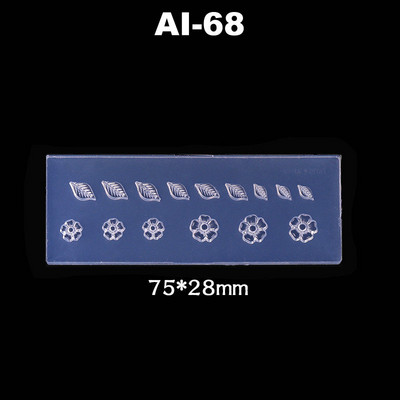 3D faragás szilikon körömforma sablon bélyegző körömvirág dizájn barkácsolás UV gél akrilkristály