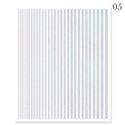 1db fekete fehér 3D körömmatricák fém arany ezüst geometrikus bojtcsík vonal ragasztó transzfer matricák körömdíszítés barkácsolás