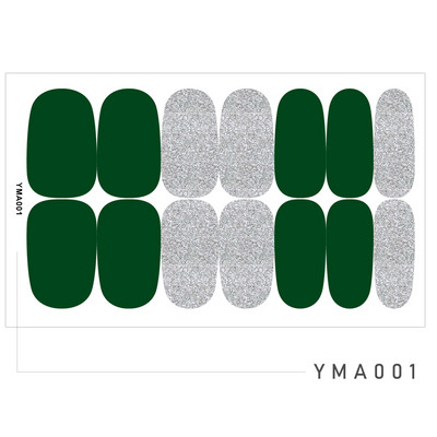14 Tipp/Sheet Candy Color Fényes ujjú körömmatricák Szépségmatricák Ragasztó, Teljesen lefedő körömdíszítő pakolások Csúsztatók barkács manikűrhöz