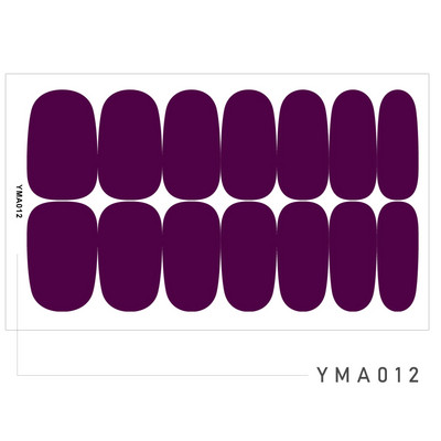 14 Tipp/Sheet Candy Color Fényes ujjú körömmatricák Szépségmatricák Ragasztó, Teljesen lefedő körömdíszítő pakolások Csúsztatók barkács manikűrhöz