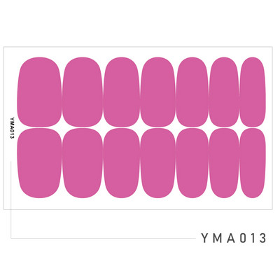 14 Tipp/Sheet Candy Color Fényes ujjú körömmatricák Szépségmatricák Ragasztó, Teljesen lefedő körömdíszítő pakolások Csúsztatók barkács manikűrhöz